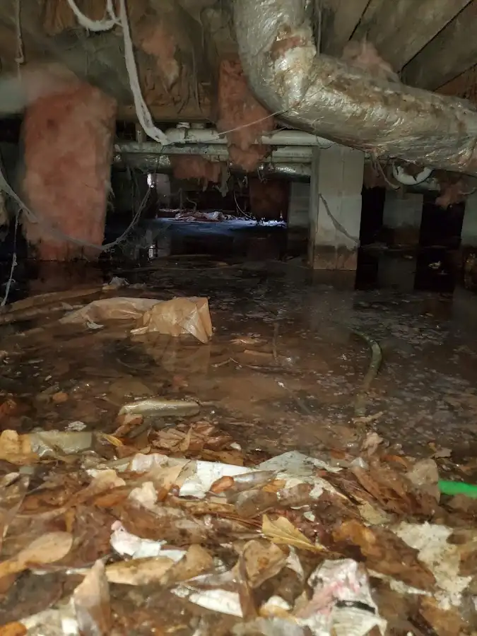 Crawl space flood assessment for Commercial Water Damage Restoration in Spanish Lake
